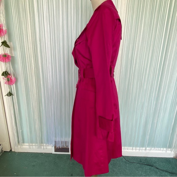 Bebe Barbie Pink Magenta Trench Coat Size XS - Picture 5 of 17